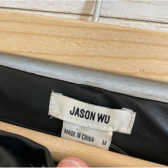 NWT Jason Wu Vegan Leather Pant Split Hem - Picture 6 of 8
